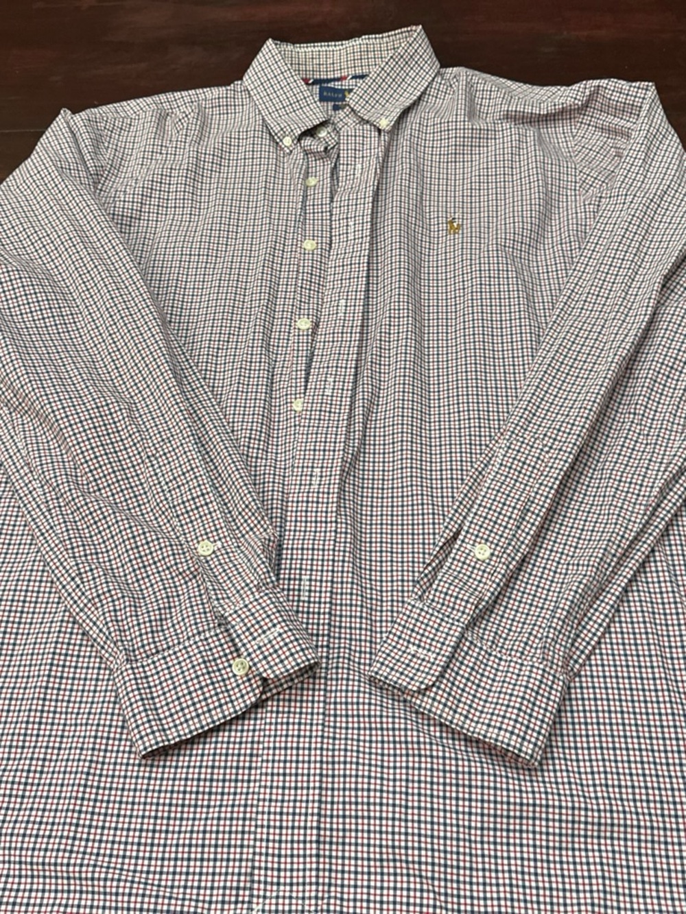 Ralph Lauren Red & Blue Micro-Check Button-Down Shirt